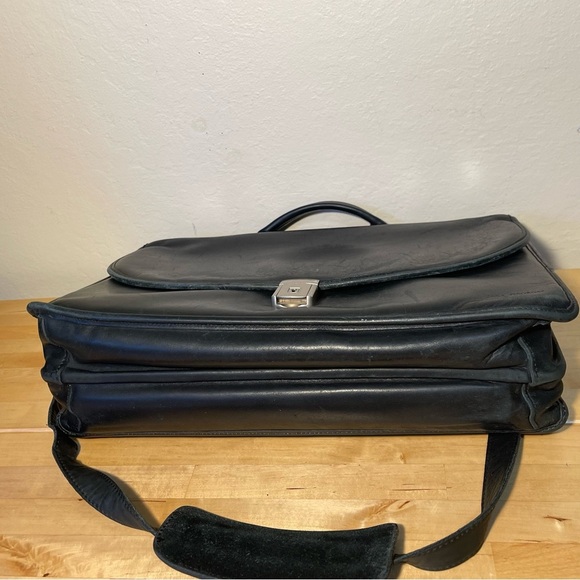 Jack Georges Elements Collection Double Gusset Flap Over Leather Briefcase - Picture 6 of 16